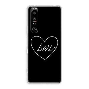 Best heart black: Sony Xperia 1 III Transparant Hoesje