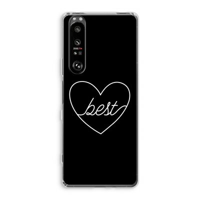 Best heart black: Sony Xperia 1 III Transparant Hoesje