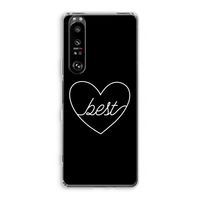 Best heart black: Sony Xperia 1 III Transparant Hoesje