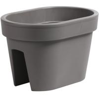 Balkon plantenpot/bloempot - taupe - 40 x 27 x 25 cm - 12 liter - kunststof