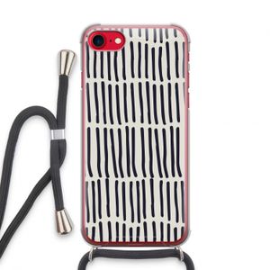 Moroccan stripes: iPhone SE 2020 Transparant Hoesje met koord