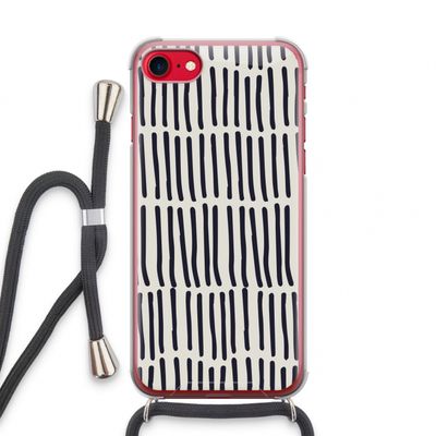 Moroccan stripes: iPhone SE 2020 Transparant Hoesje met koord