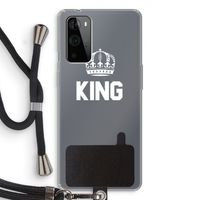 King zwart: OnePlus 9 Pro Transparant Hoesje met koord