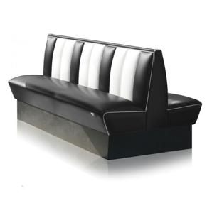 Classic Dubbele Retro Diner Bank Bel Air HW150 Zwart