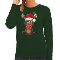 Foute Kersttrui / sweater voor dames - Merry Christmas - grijs - kerst rendier - kerst cadeau