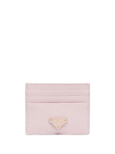 Prada porte-cartes en cuir Saffiano - Rose