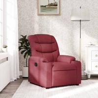 Fauteuil verstelbaar stof wijnrood