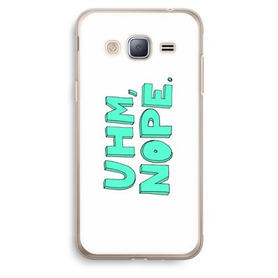 UHM, NOPE.: Samsung Galaxy J3 (2016) Transparant Hoesje