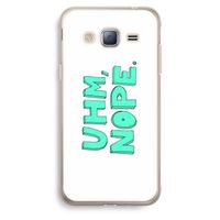 UHM, NOPE.: Samsung Galaxy J3 (2016) Transparant Hoesje