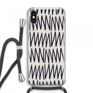 Marrakech Zigzag: iPhone XS Max Transparant Hoesje met koord