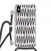 Marrakech Zigzag: iPhone XS Max Transparant Hoesje met koord