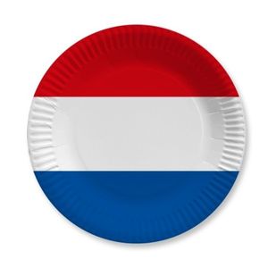 Holland rood wit blauw wegwerp bordjes 10 stuks