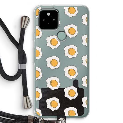Bacon to my eggs #1: Pixel 5 Transparant Hoesje met koord