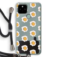 Bacon to my eggs #1: Pixel 5 Transparant Hoesje met koord
