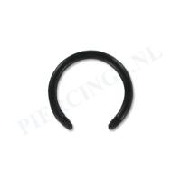 Staafje circulair barbell acryl zwart