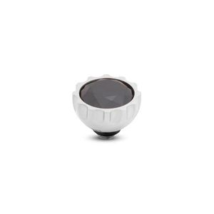 Melano Twisted Sun CZ Steentje Black Zilver