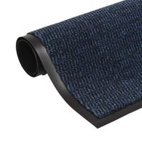 VidaXL Droogloopmat rechthoekig getuft 80x120 cm blauw - thumbnail
