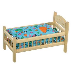 Small Foot Houten Poppenbed Natuurlijk met Beddengoed, 4ldg.