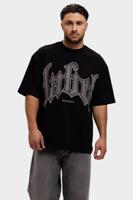 Label Garment Heavyweight Boxy T-Shirt Heren Zwart/Grijs - Maat XL - Kleur: ZwartGrijs | Soccerfanshop