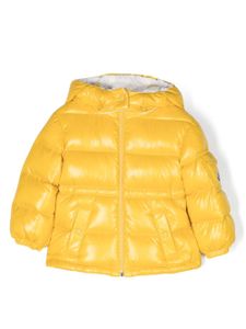 Moncler Enfant doudoune à patch logo - Jaune