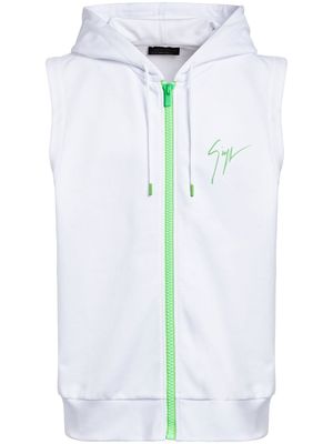 Giuseppe Zanotti hoodie LR-41 à design sans manches - Blanc