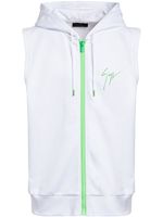 Giuseppe Zanotti hoodie LR-41 à design sans manches - Blanc - thumbnail