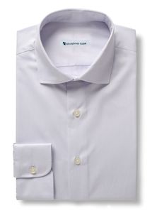 PREZZIANO - Effen lila twill overhemd - SANTI 3