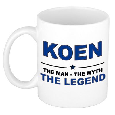 Koen The man, The myth the legend collega kado mokken/bekers 300 ml