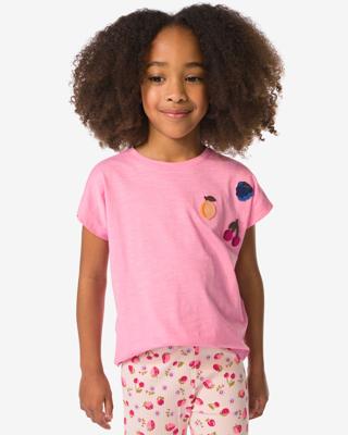 HEMA Kinder T-shirt jersey fruit roze (roze)