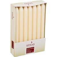 Dinerkaarsen ivoorwit - 28x stuks - 22 cm - 8 branduren - lange kaarsen