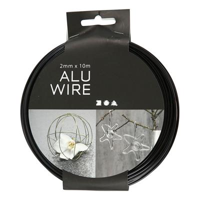 Creativ Company Zacht aluminiumdraad zwart 2mm, 10 meter