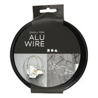 Creativ Company Zacht aluminiumdraad zwart 2mm, 10 meter