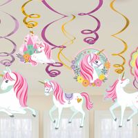 12 Swirls decoratie Magical Unicorn - thumbnail