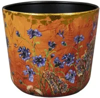 TS Collection bloempot dreamy hummingbird kunststof, metaal 18x16cm dreamy hummingbird