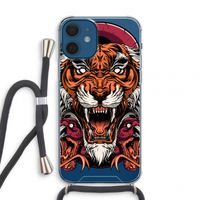 Tiger and Rattlesnakes: iPhone 12 mini Transparant Hoesje met koord