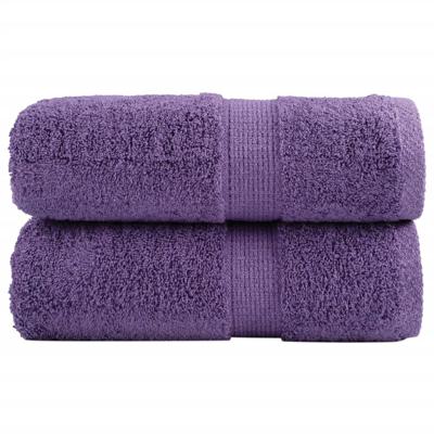 VidaXL Premium washandjes solund 2 st paars 30x30 cm 600 g/m2