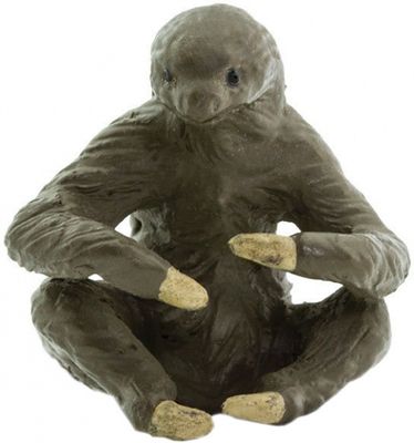 Safari mini figuren Luiaard 2,5 cm rubber bruin 192 stuks