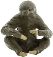 Safari mini figuren Luiaard 2,5 cm rubber bruin 192 stuks - thumbnail