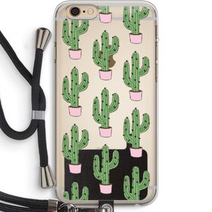 Cactus Lover: iPhone 6 PLUS / 6S PLUS Transparant Hoesje met koord