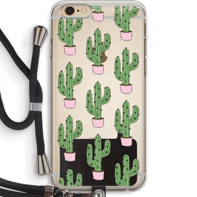 Cactus Lover: iPhone 6 PLUS / 6S PLUS Transparant Hoesje met koord