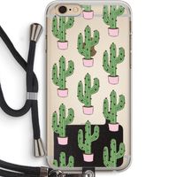 Cactus Lover: iPhone 6 PLUS / 6S PLUS Transparant Hoesje met koord