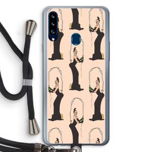 Pop Some Kim: Samsung Galaxy A20s Transparant Hoesje met koord
