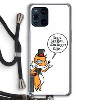 Geen Gezeik: Oppo Find X3 Pro Transparant Hoesje met koord