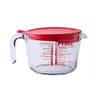 Pyrex maatbeker - met deksel - 1 liter