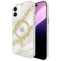 Case-Mate Karat Backcover Apple iPhone 16 Plus Transparant, Goud Inductieve lading, MagSafe compatible