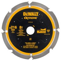 DeWalt Accessoires Cirkelzaagblad PCD laminaat/vezelcement 216x30x8t - DT1473-QZ