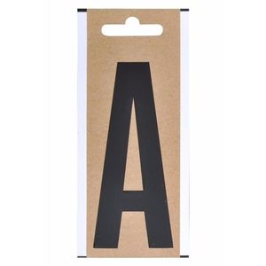 Zwarte letter sticker A 10 cm   -