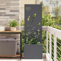 Tuinplant met Decoratief Paneel Antraciet 50 x 140 cm