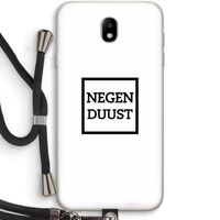 Negenduust vierkant: Samsung Galaxy J7 (2017) Transparant Hoesje met koord