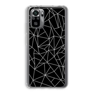 Geometrische lijnen wit: Xiaomi Redmi Note 10S Transparant Hoesje